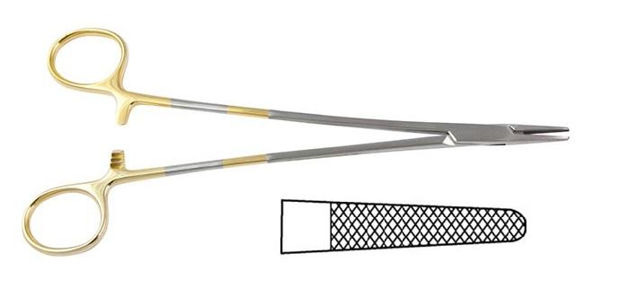 TC MAYO-HEGAR Голкотримач; прямий; із зубчиками; для шульг; 18,0см. Tontarra Medizintechnik GmbH